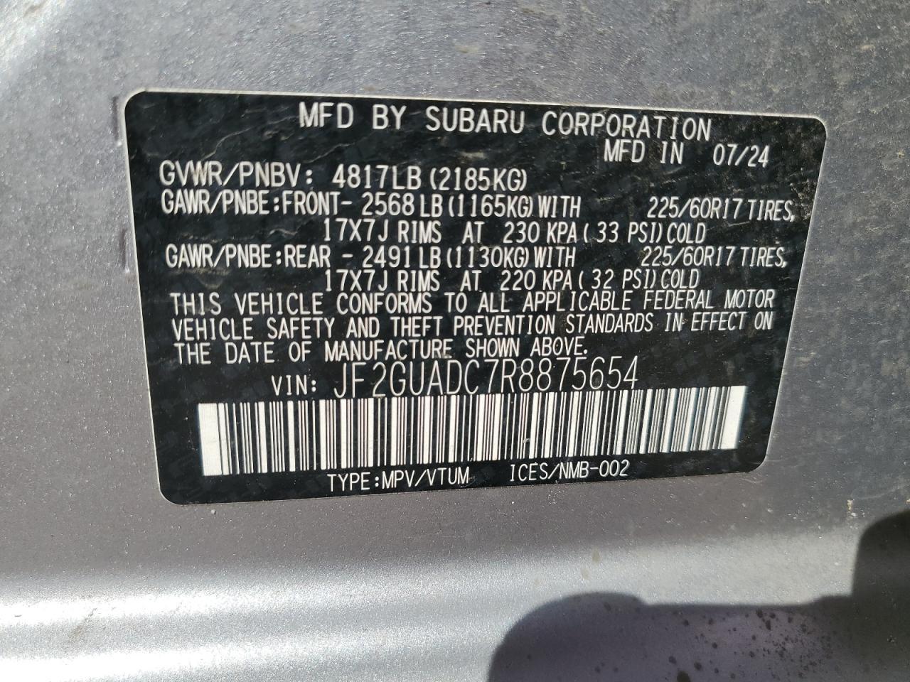 2024 SUBARU Crosstrek