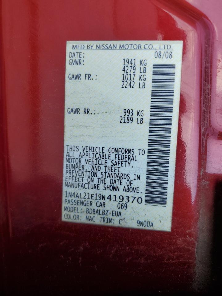 2009 NISSAN ALTIMA