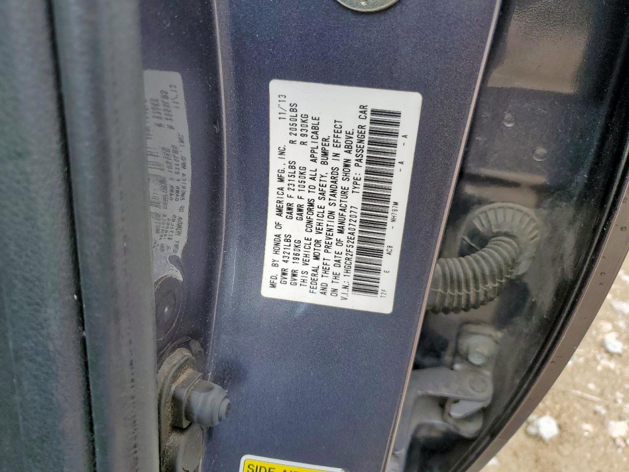 2014 HONDA ACCORD