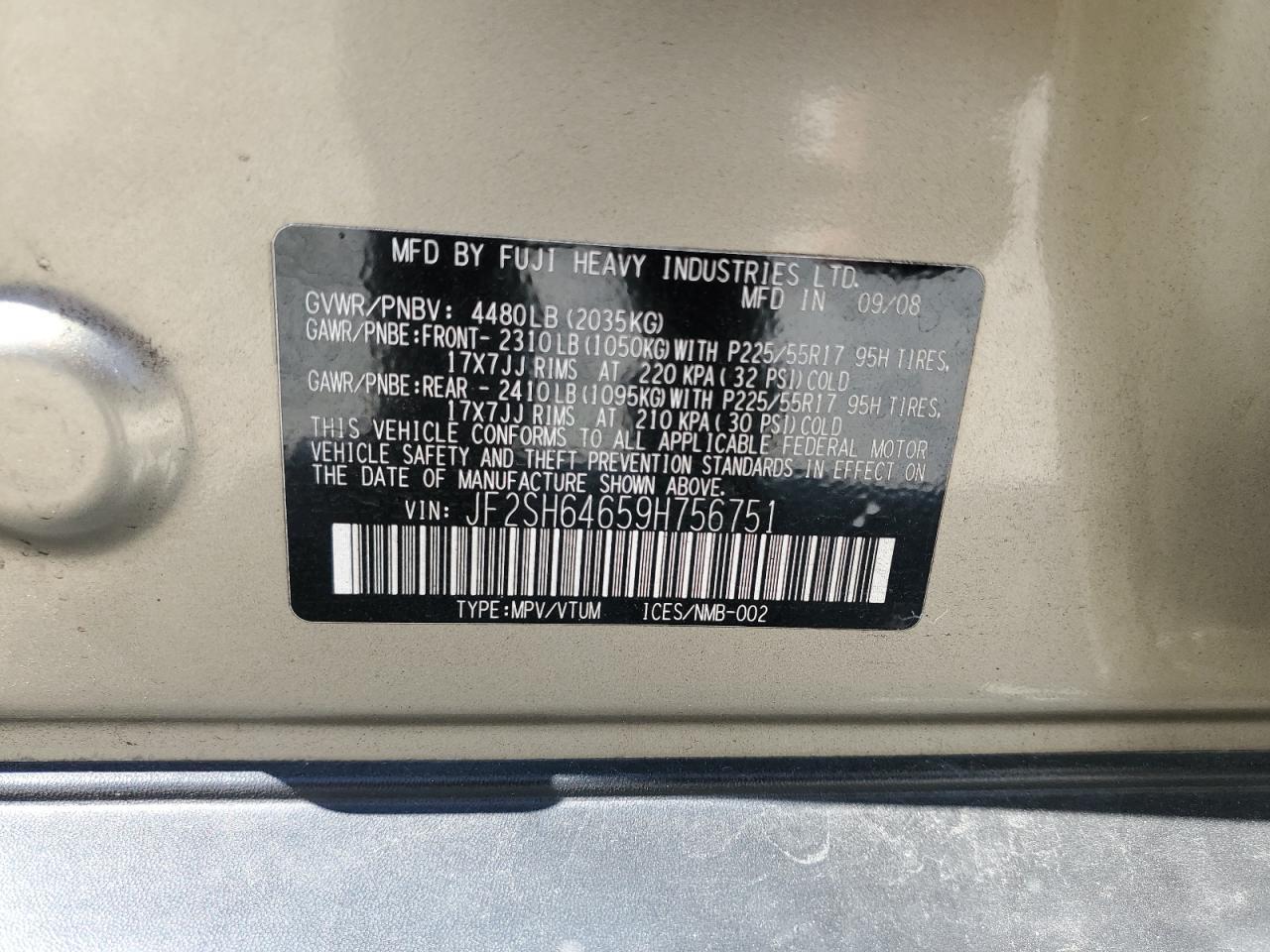 2009 SUBARU FORESTER