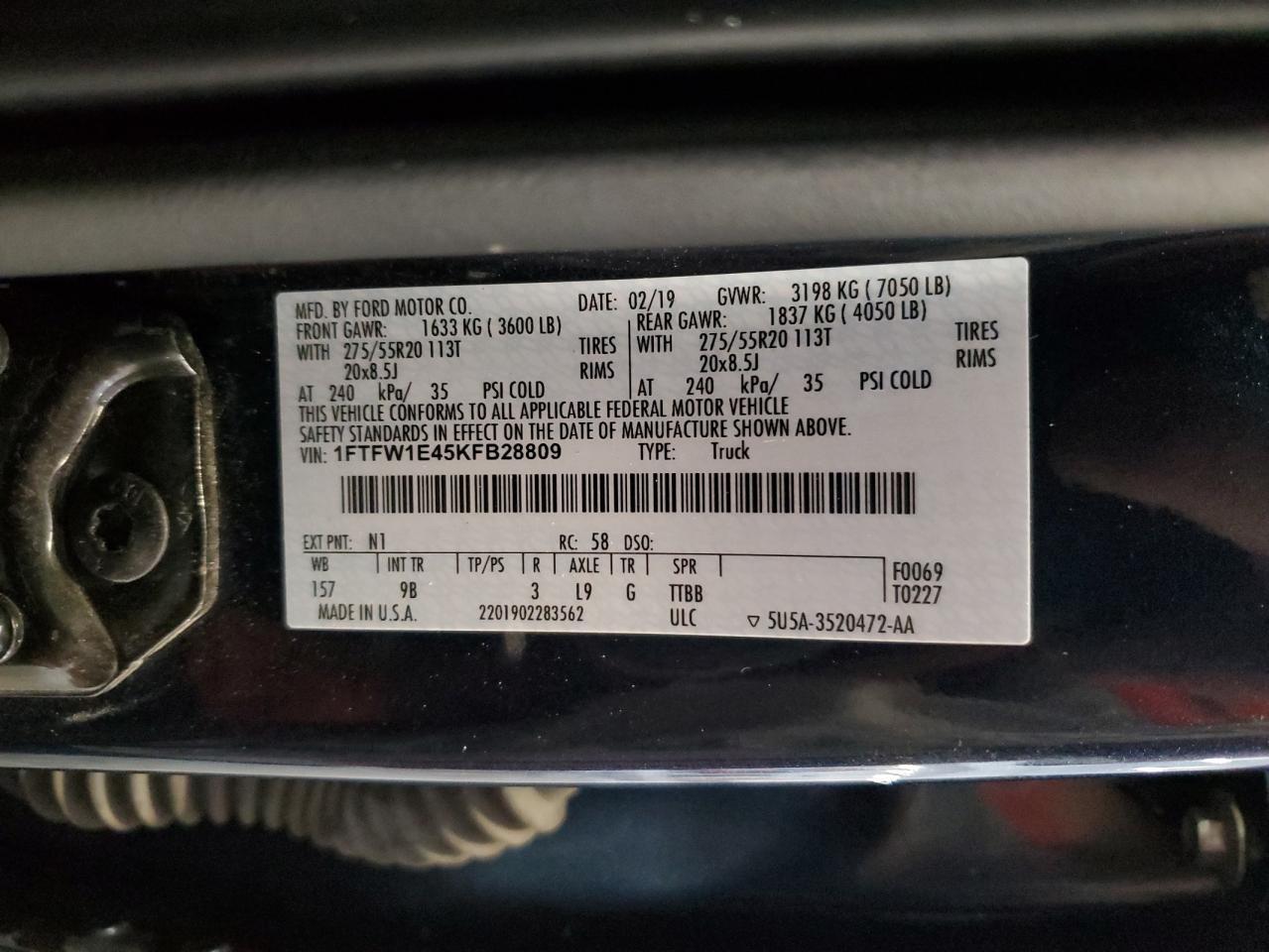 2019 FORD F-150