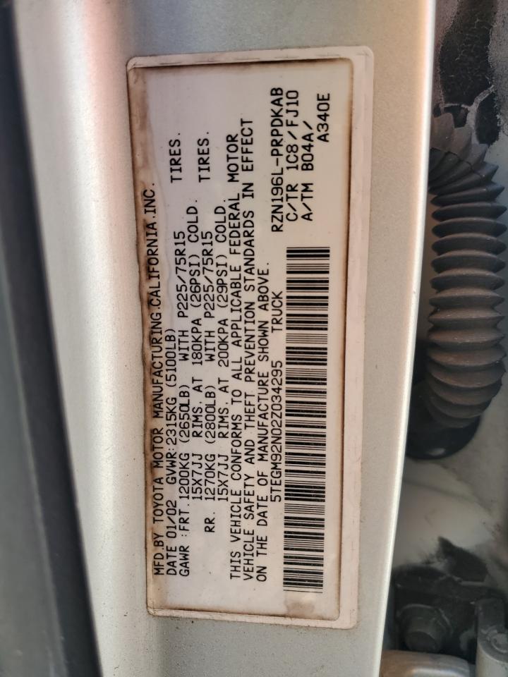 2002 TOYOTA TACOMA
