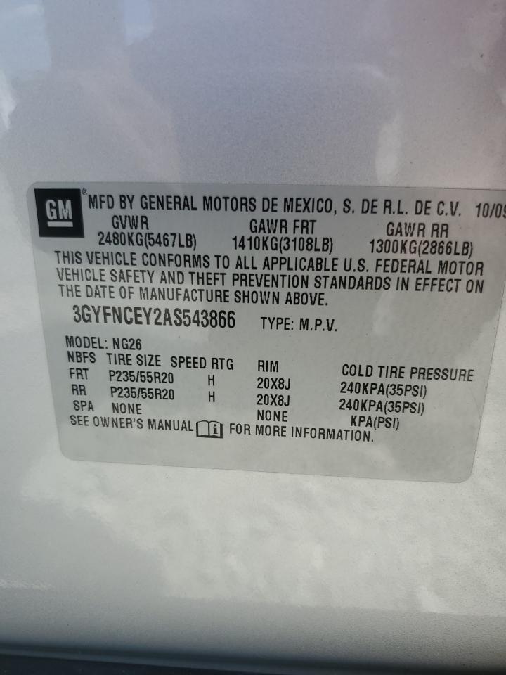 2010 CADILLAC SRX