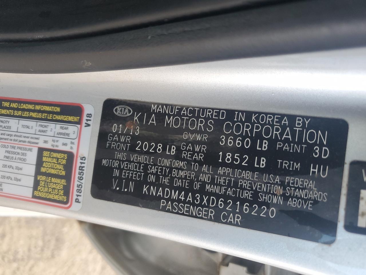 2013 KIA RIO
