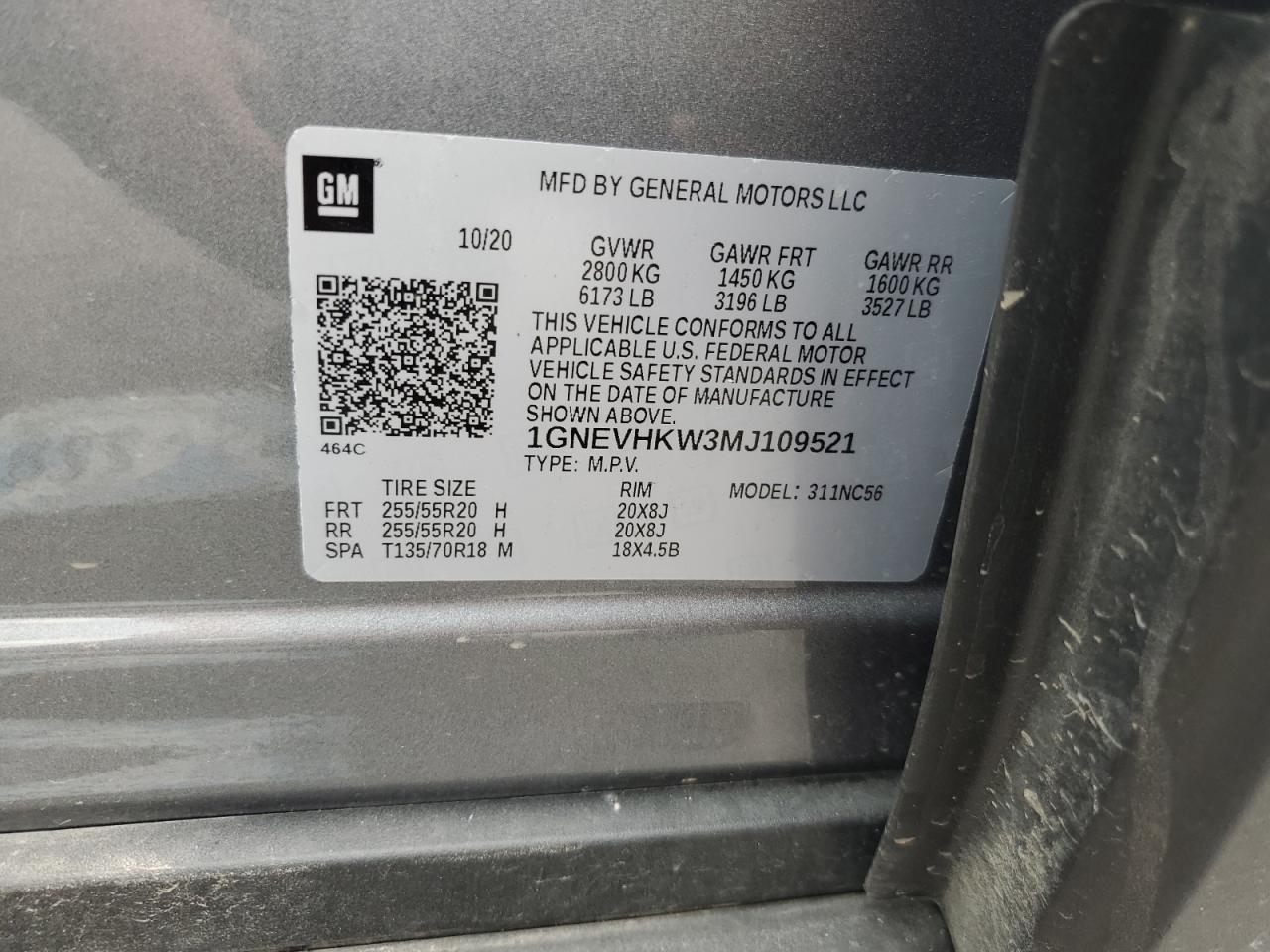 2021 CHEVROLET TRAVERSE