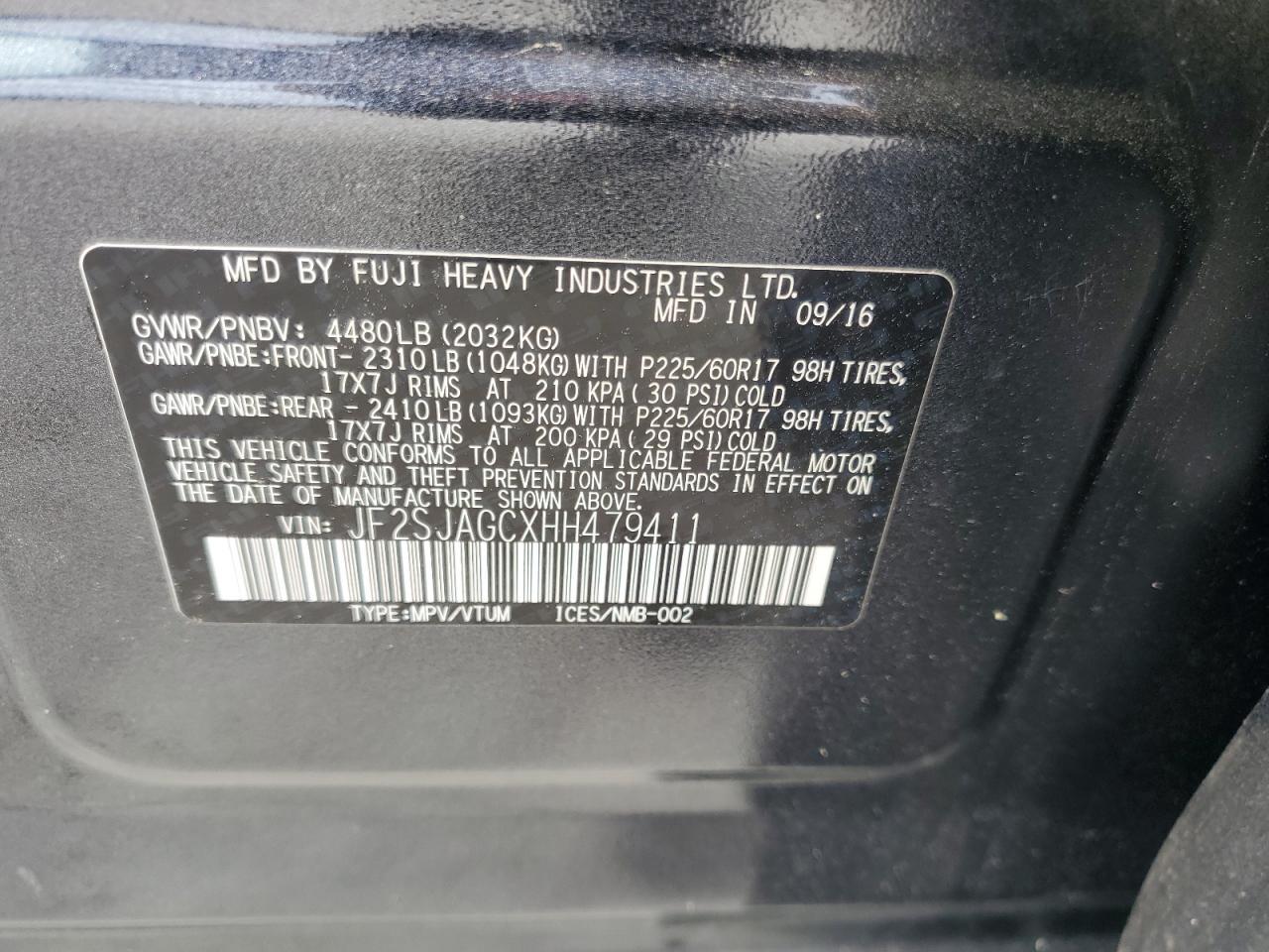 2017 SUBARU FORESTER