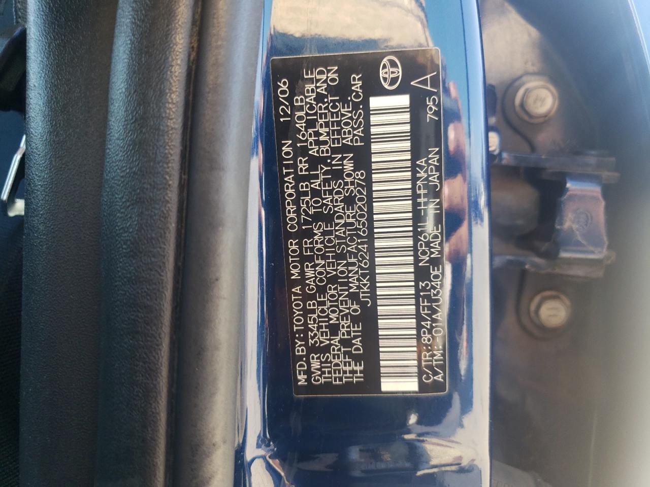 2006 TOYOTA SCION