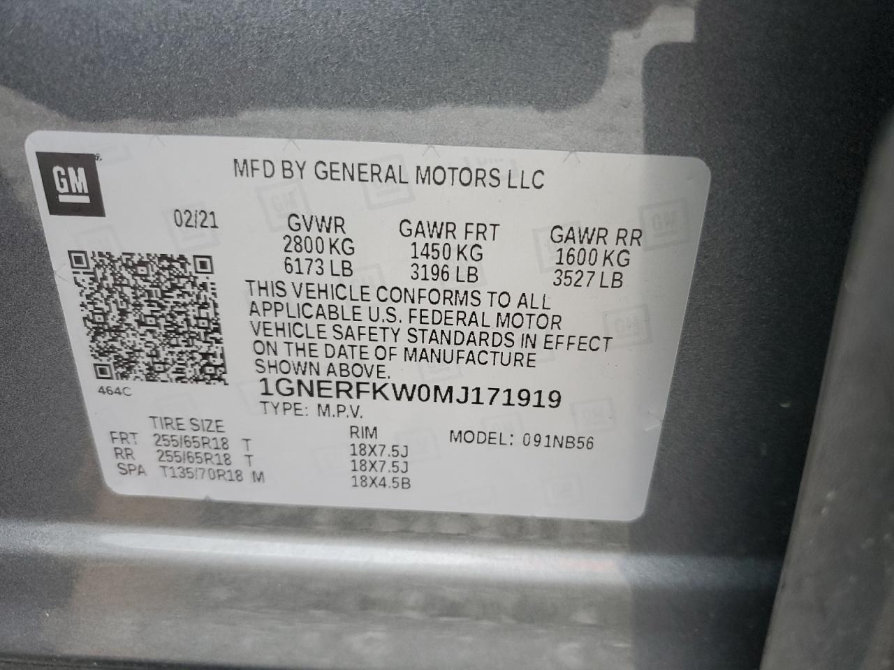 2021 CHEVROLET TRAVERSE