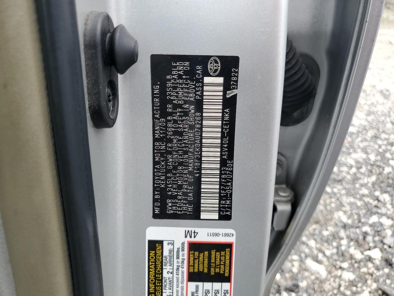 2010 TOYOTA CAMRY