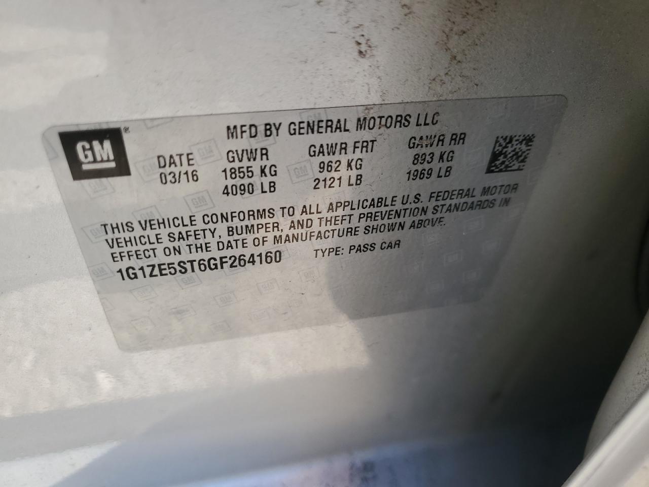 2016 CHEVROLET MALIBU