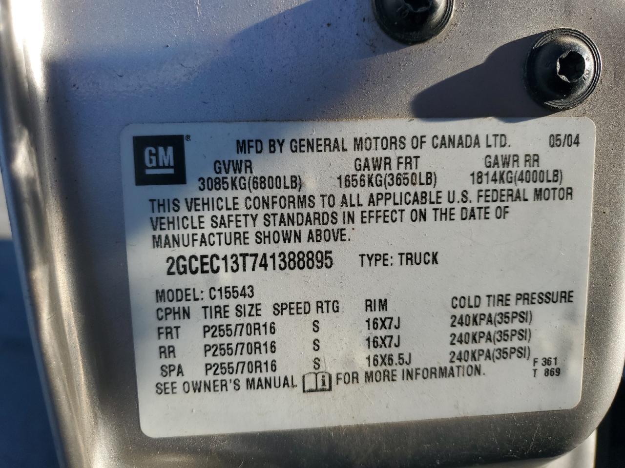 2004 CHEVROLET Silverado