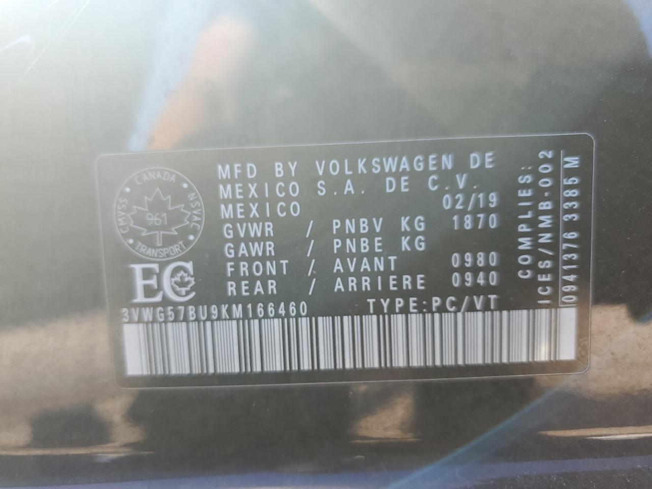 2019 VOLKSWAGEN JETTA