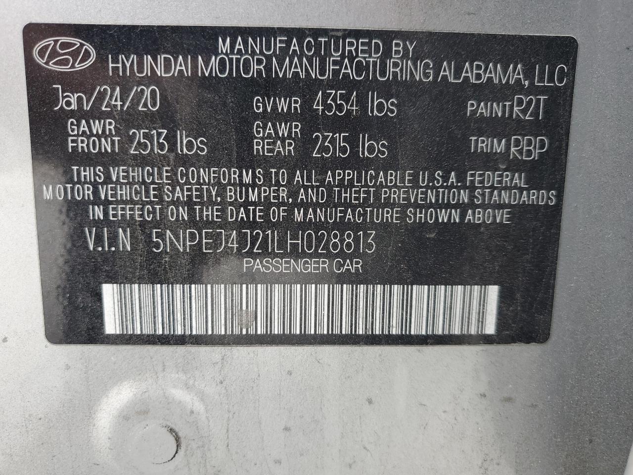2020 HYUNDAI SONATA