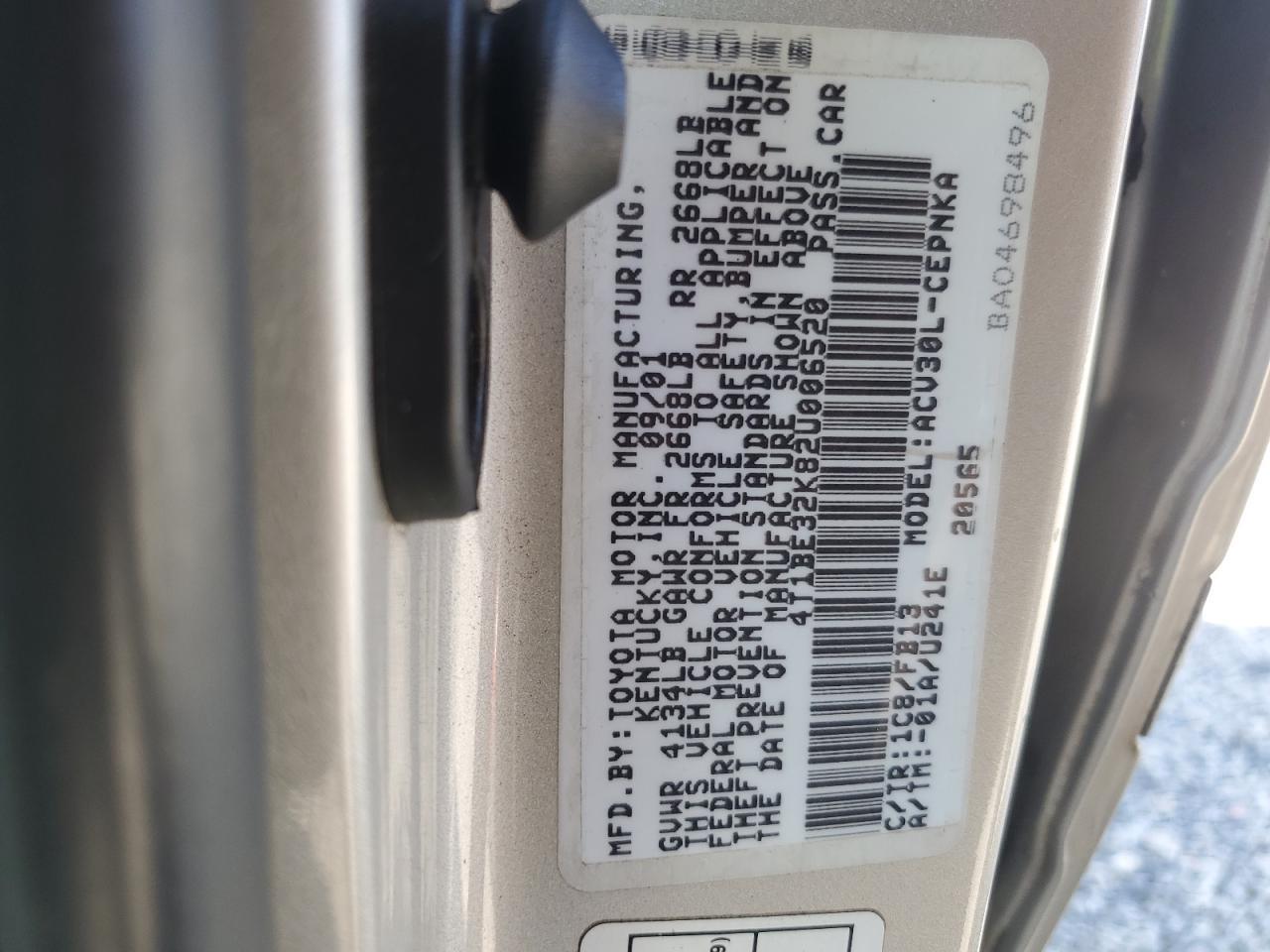 2002 TOYOTA CAMRY