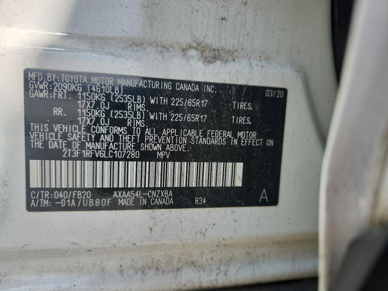 2020 TOYOTA RAV4