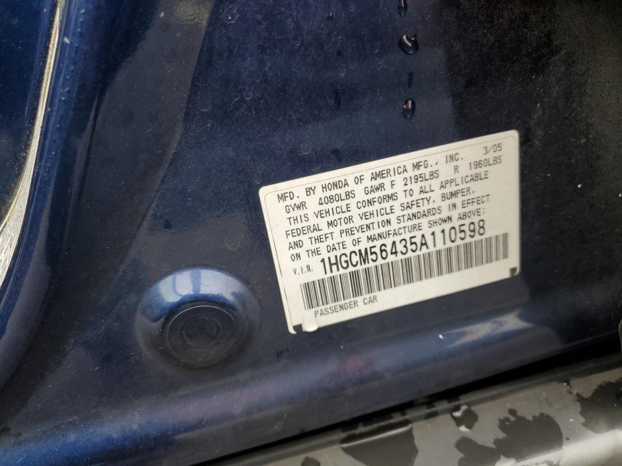 2005 HONDA ACCORD