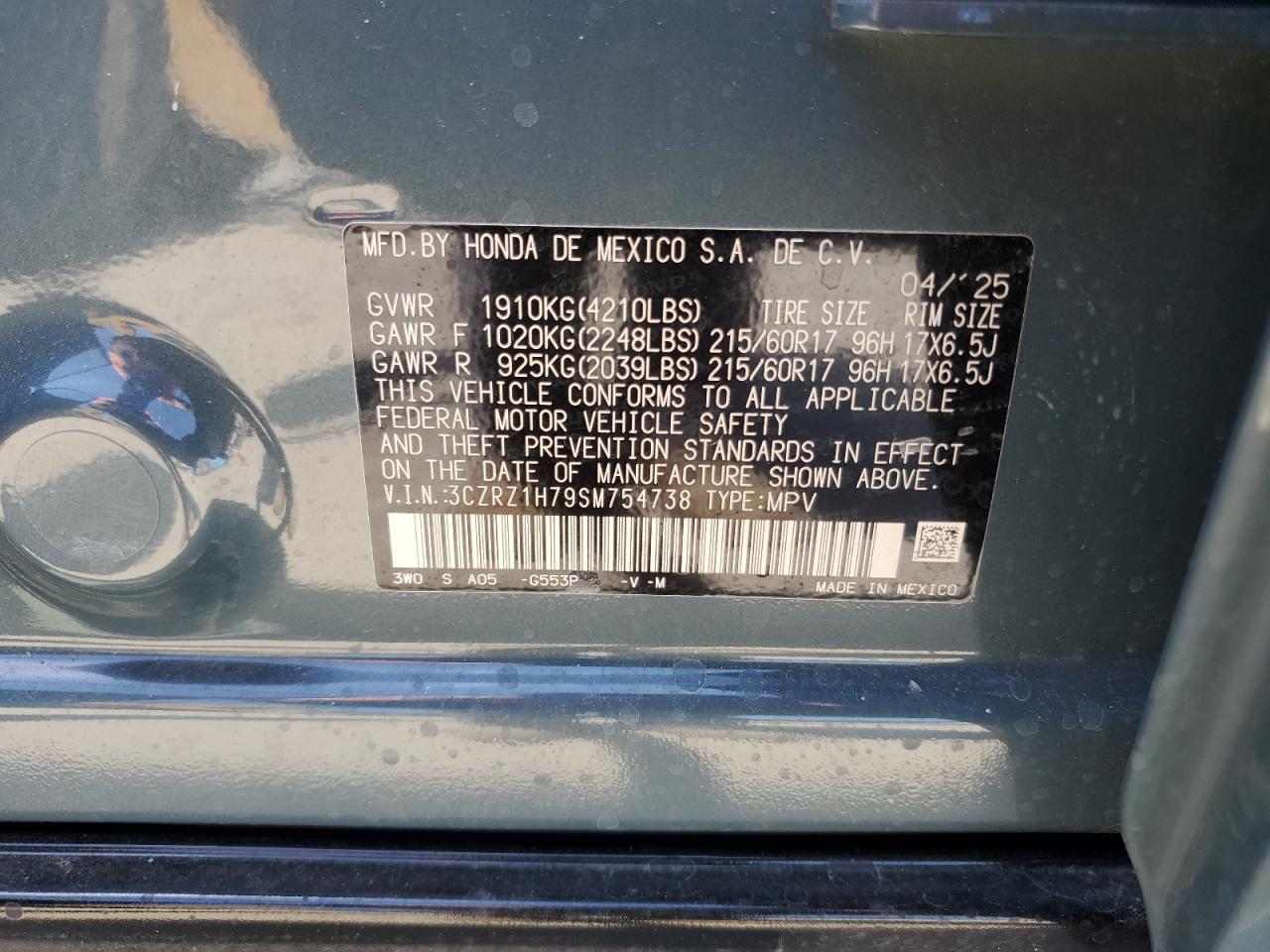 2025 HONDA HR-V