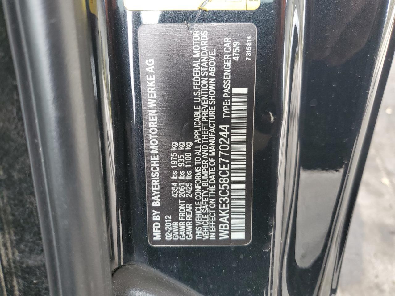 2012 BMW 3 SERIES