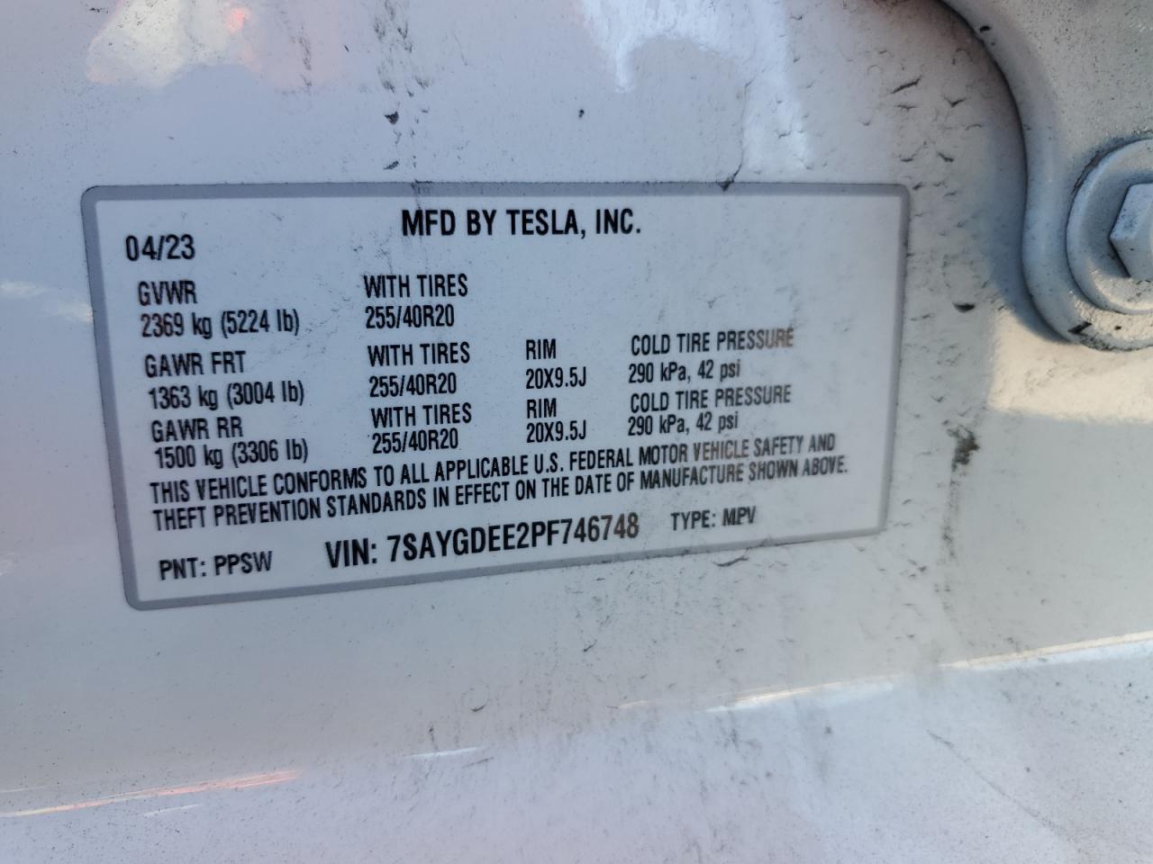 2023 TESLA MODEL Y