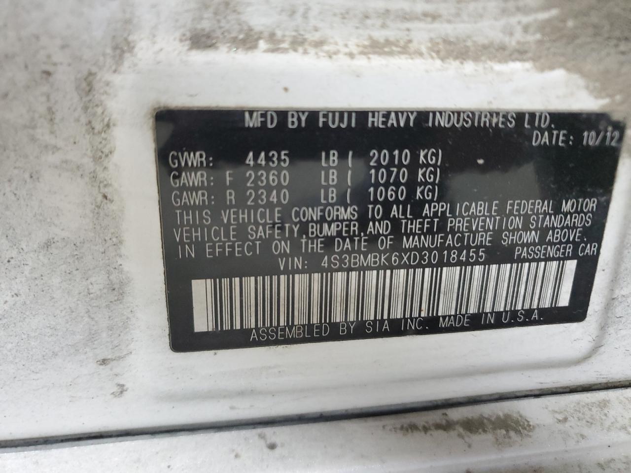 2013 SUBARU Legacy