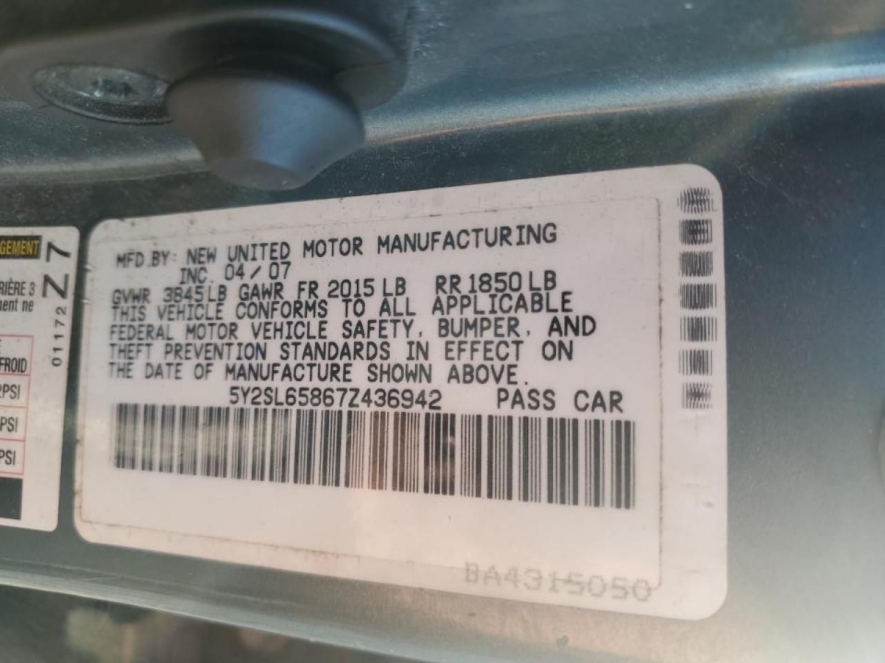 2007 PONTIAC VIBE