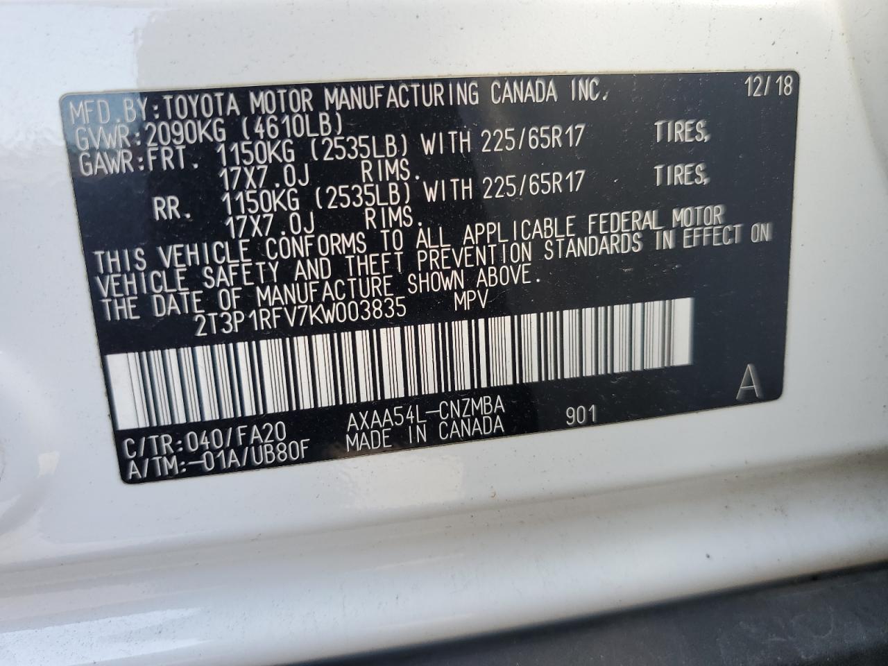 2019 TOYOTA RAV4