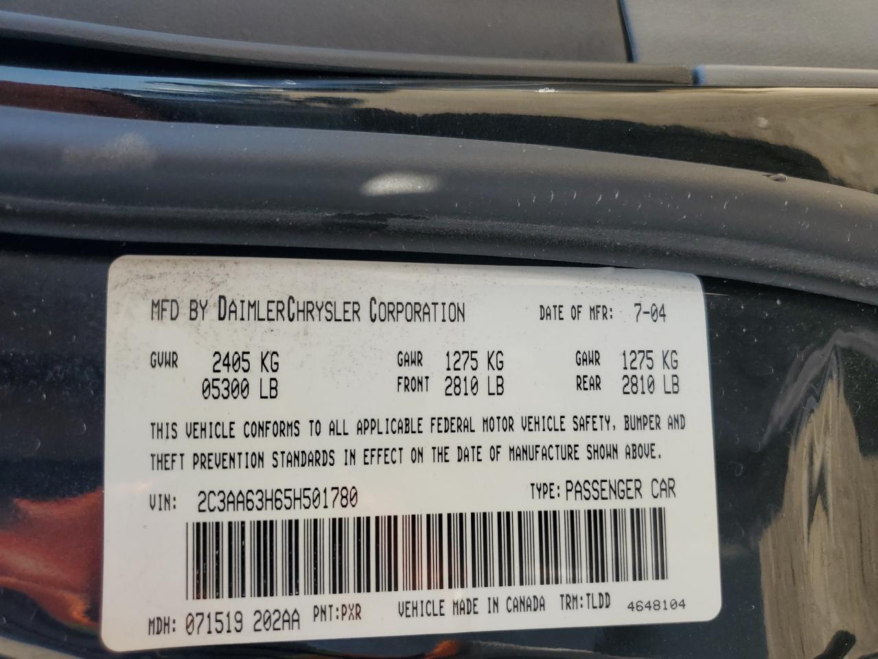 2005 CHRYSLER 300