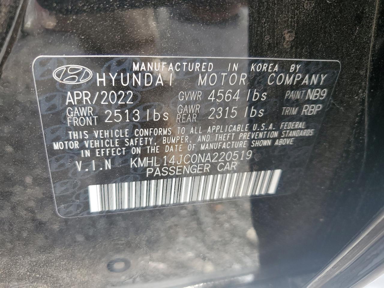 2022 HYUNDAI SONATA