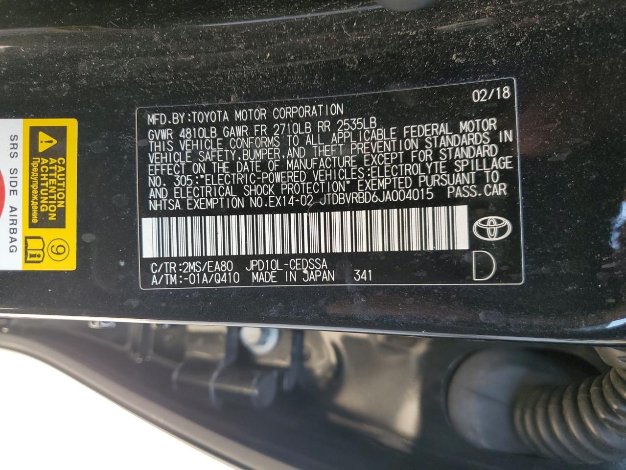 2018 TOYOTA Mirai