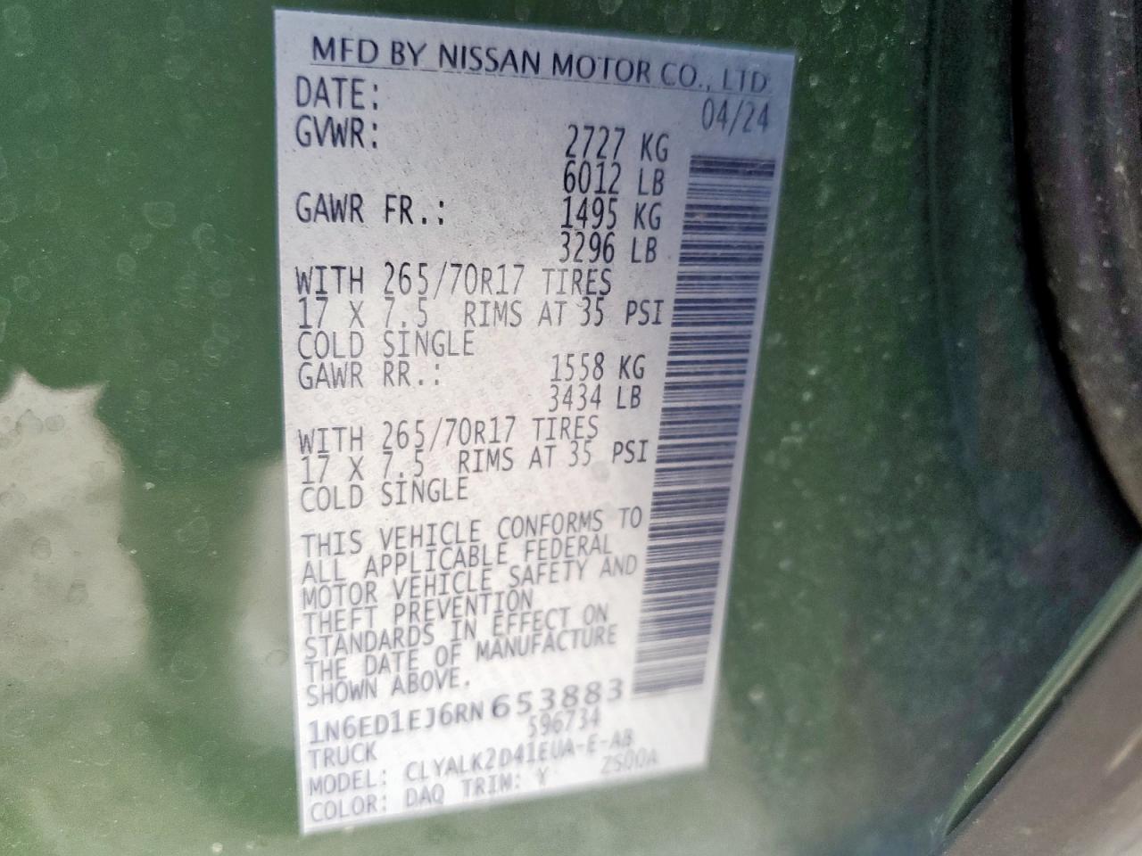 2024 NISSAN Frontier