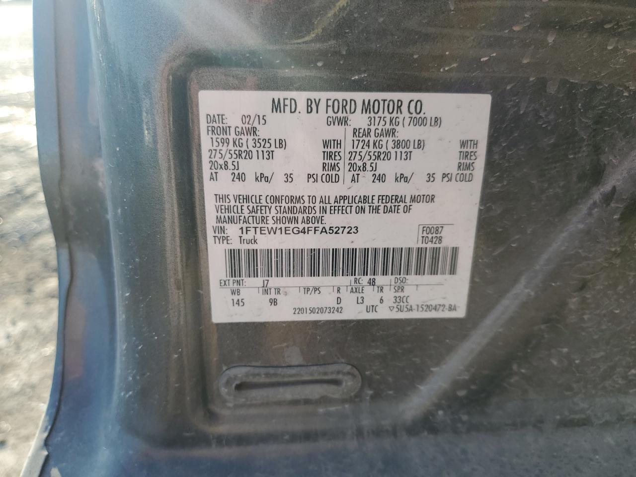 2015 FORD F-150