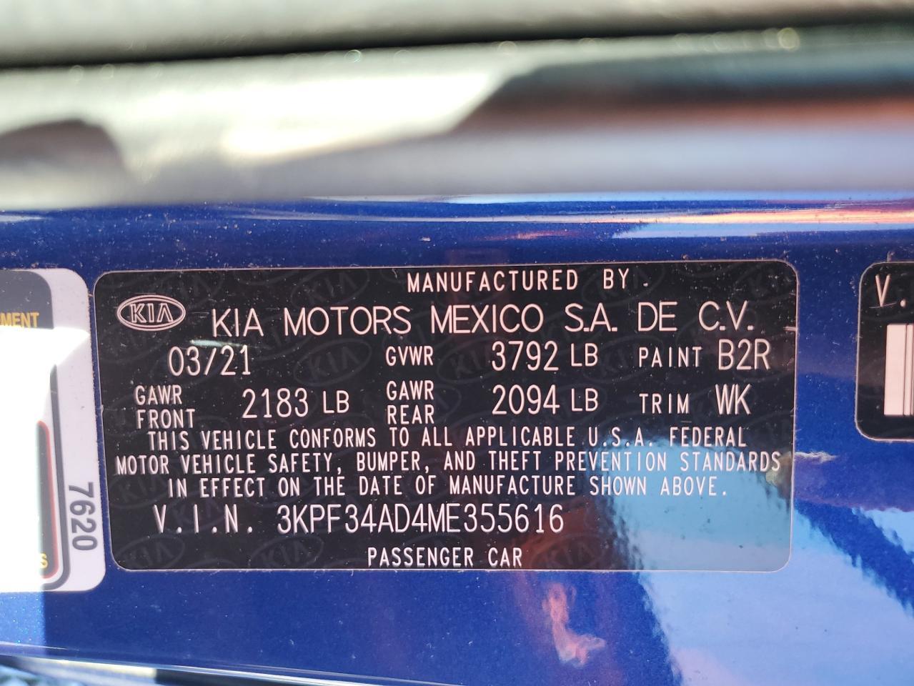 2021 KIA FORTE