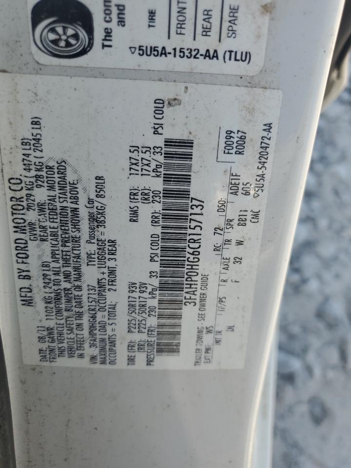 2012 FORD FUSION