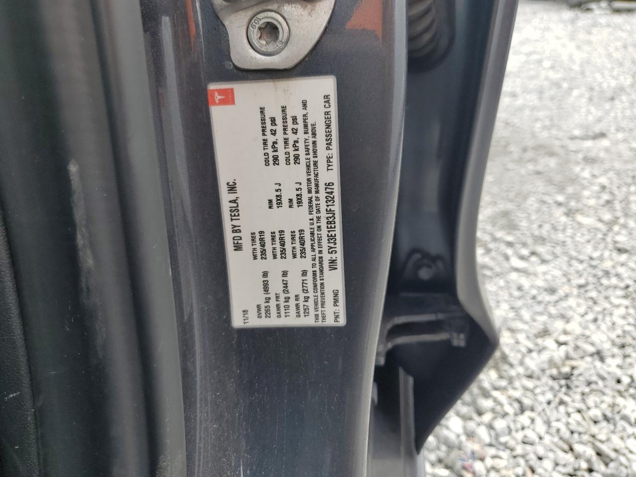 2018 TESLA MODEL 3