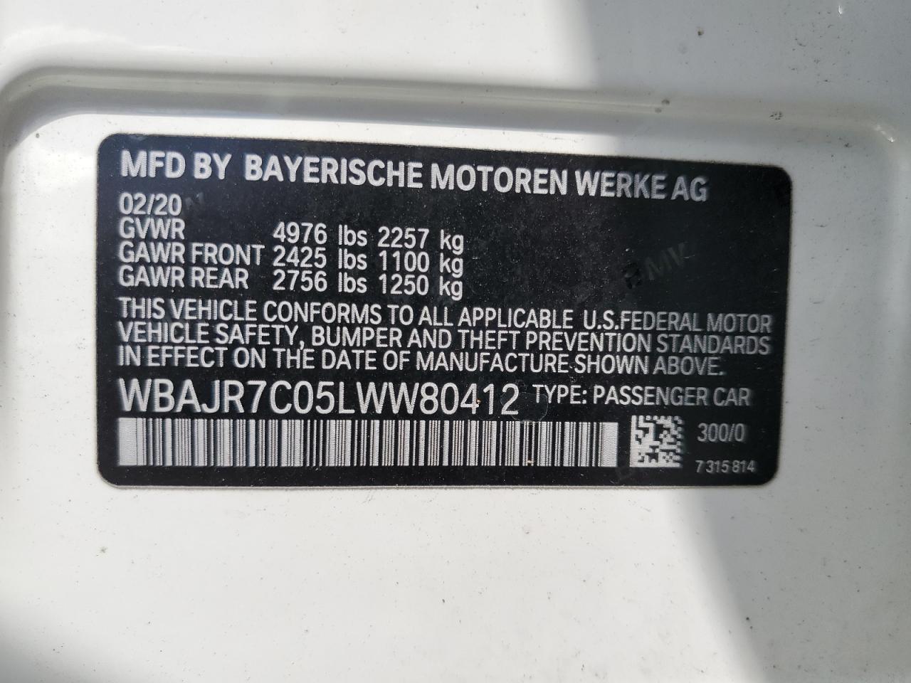 2020 BMW 5 series