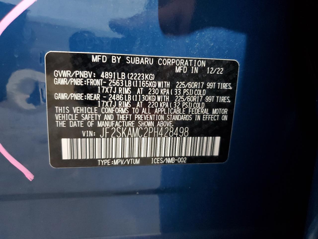 2023 SUBARU FORESTER