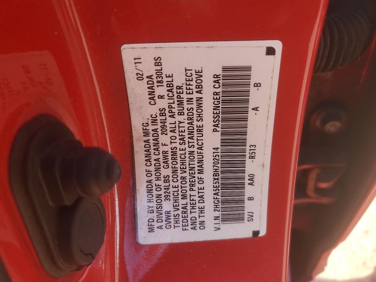 2011 HONDA CIVIC