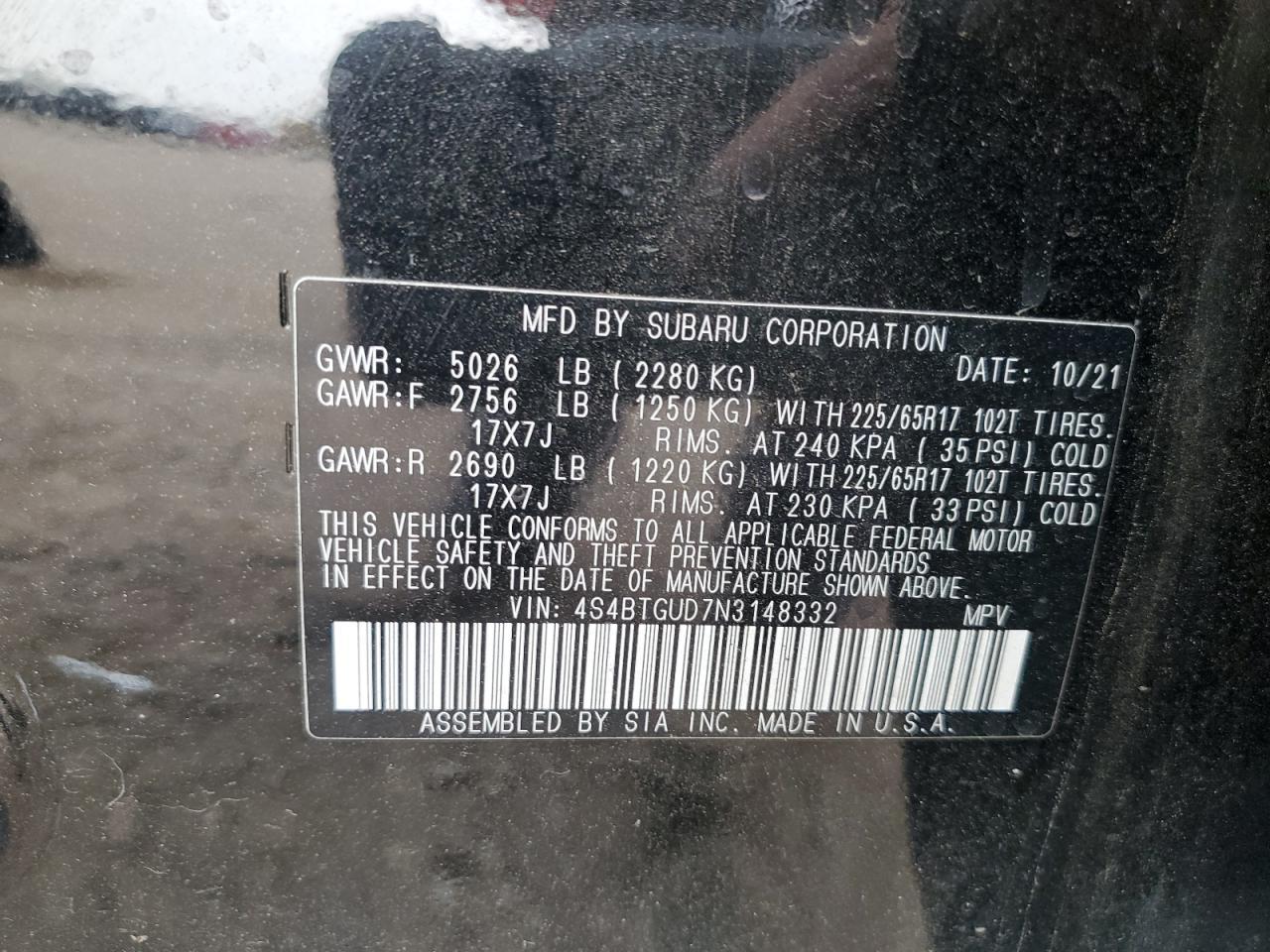 2022 SUBARU Outback