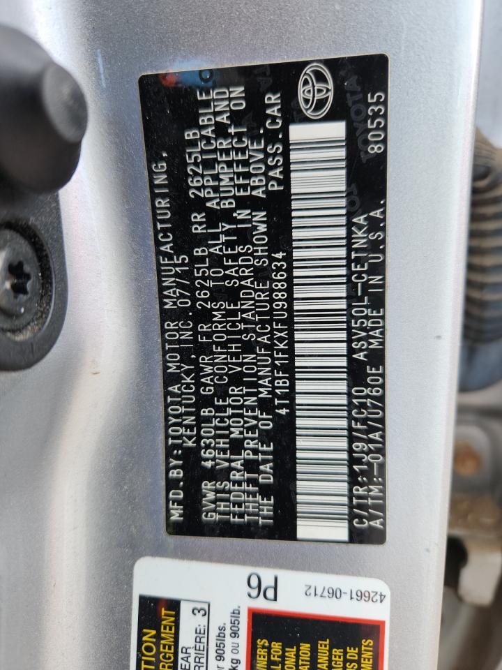 2015 TOYOTA CAMRY