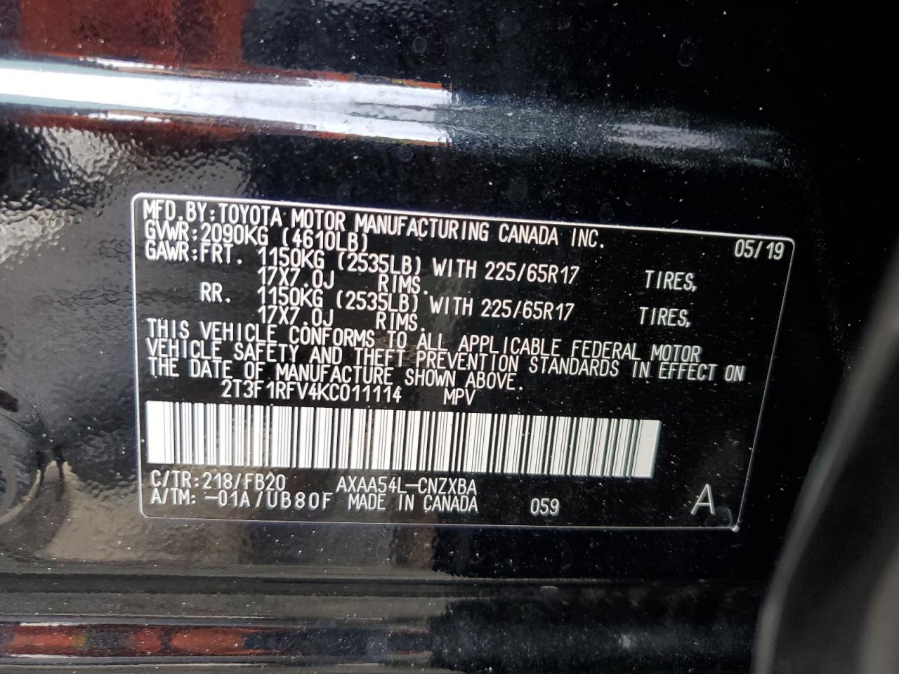 2019 TOYOTA RAV4