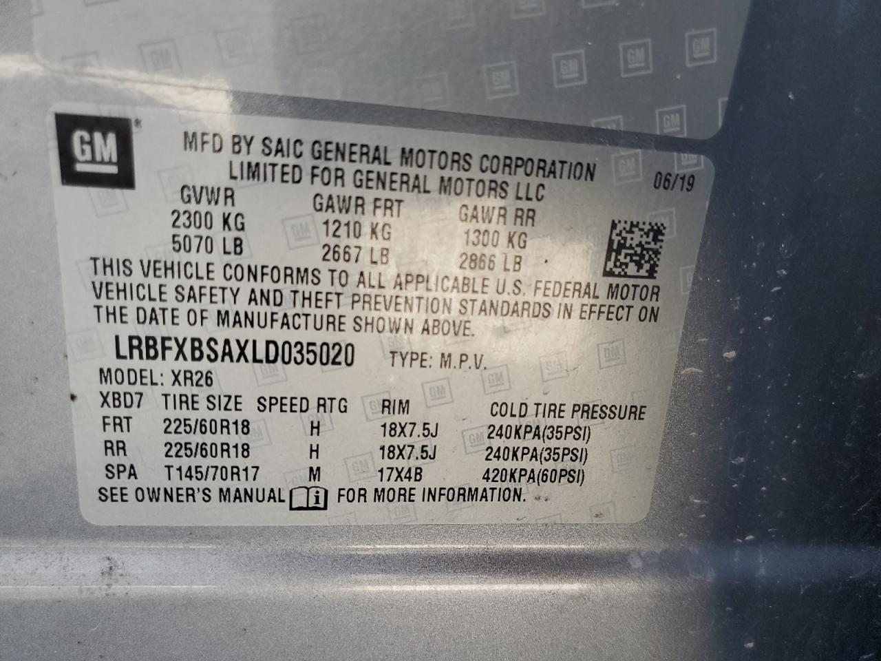 2020 BUICK Envision