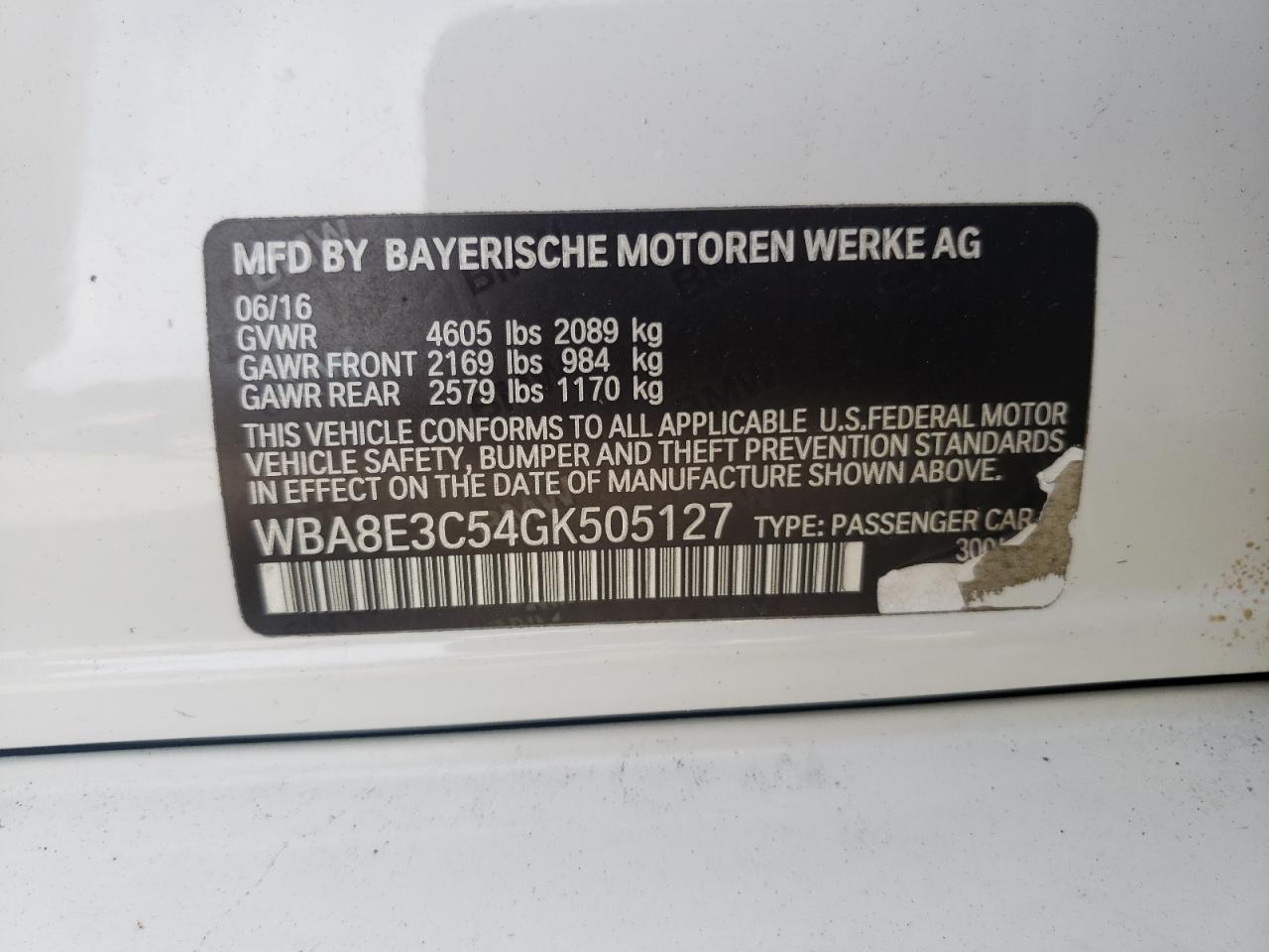 2016 BMW 3 SERIES