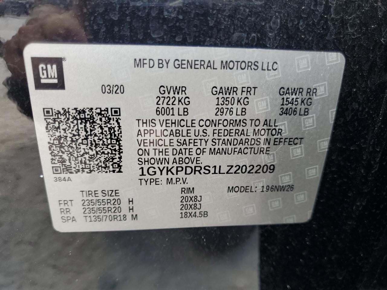 2020 CADILLAC XT6