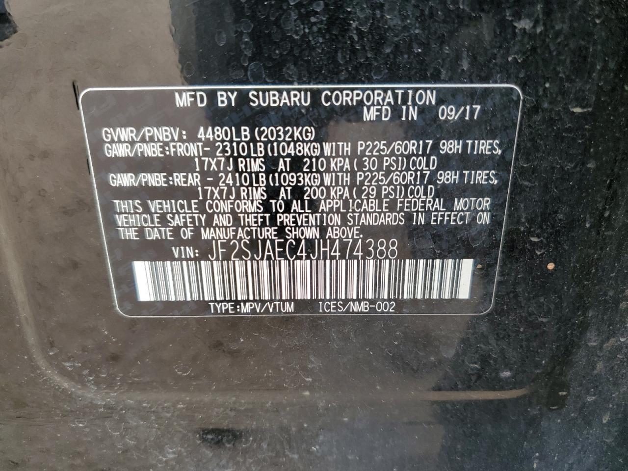 2018 SUBARU FORESTER