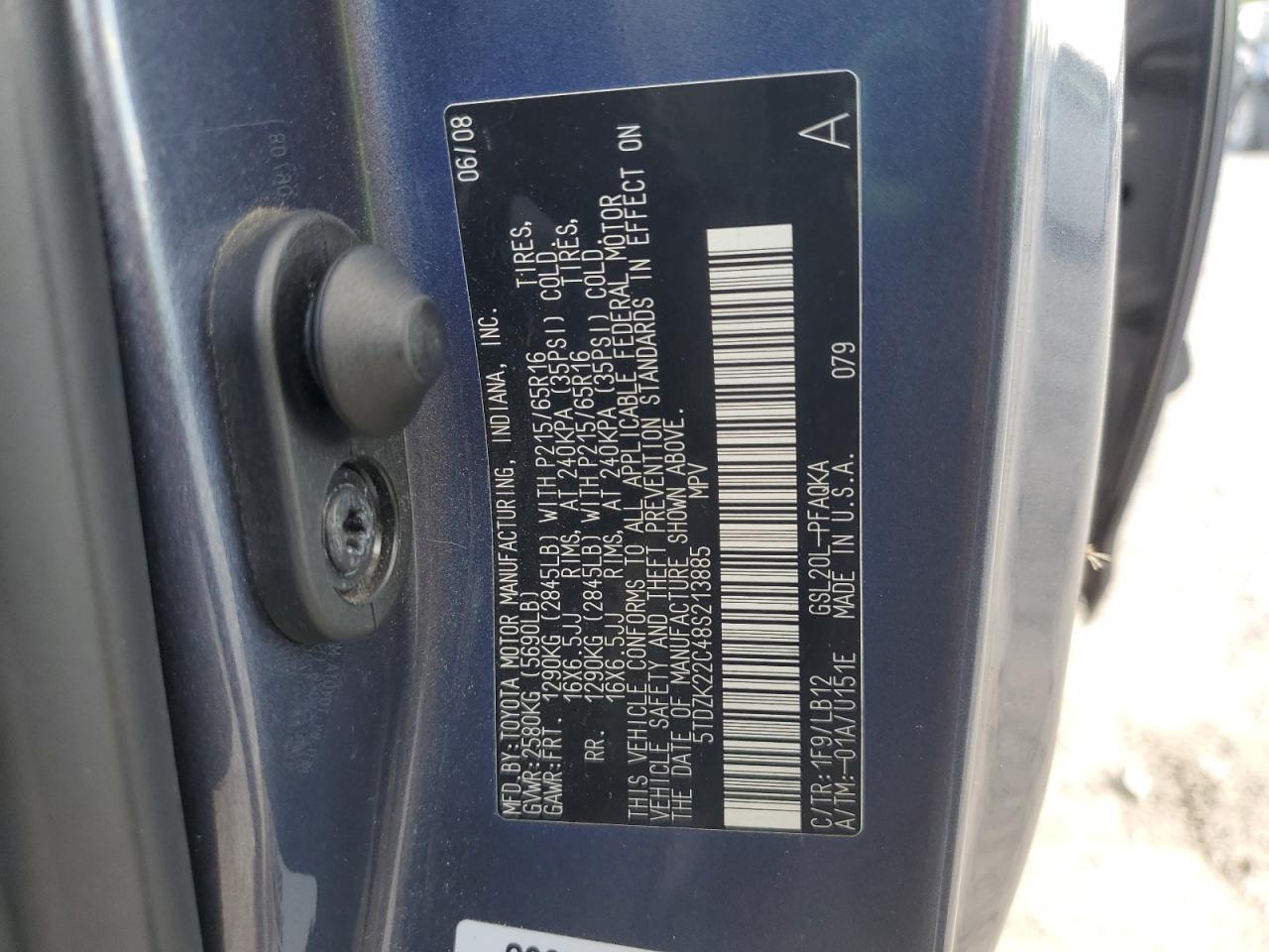 2008 TOYOTA SIENNA