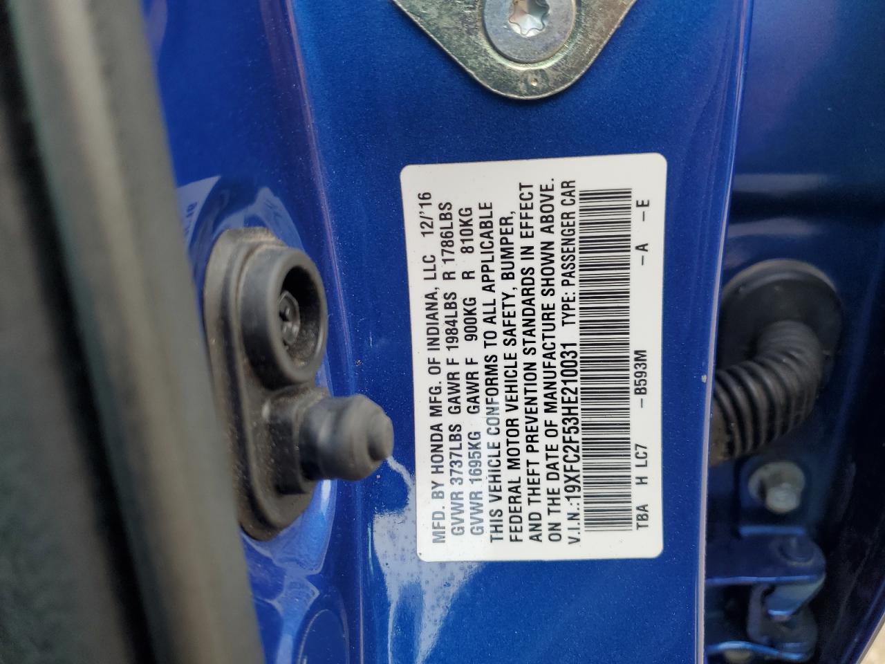 2017 HONDA CIVIC