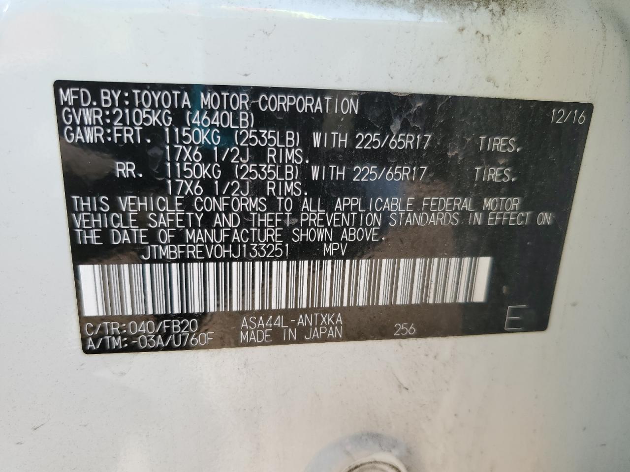 2017 TOYOTA RAV4