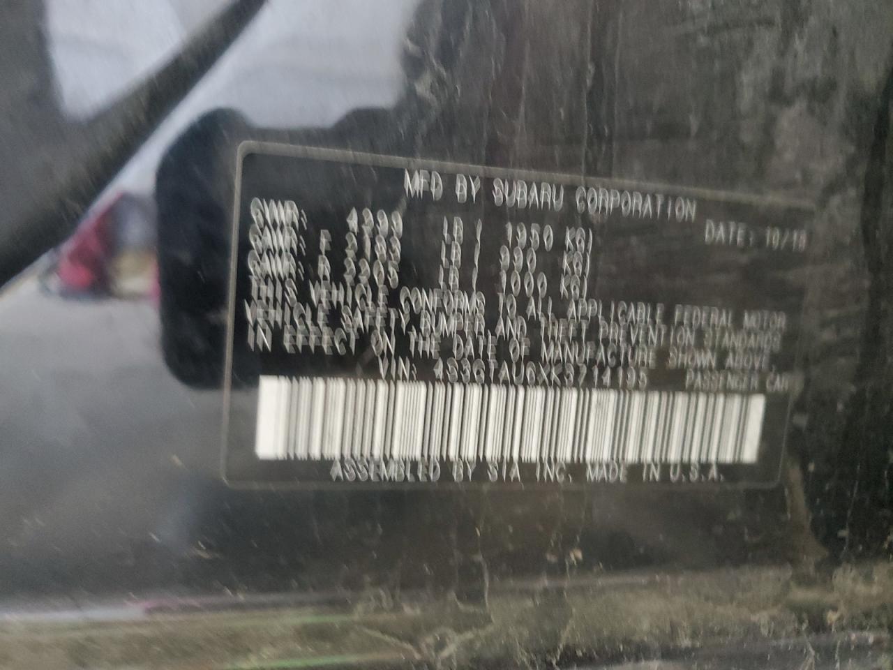 2019 SUBARU IMPREZA
