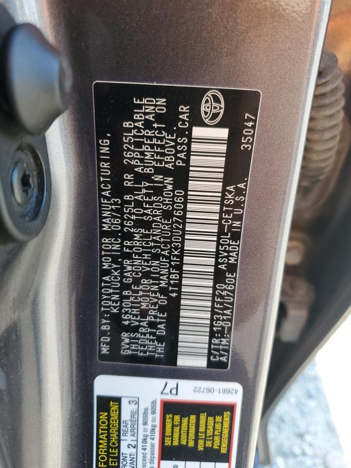 2013 TOYOTA CAMRY