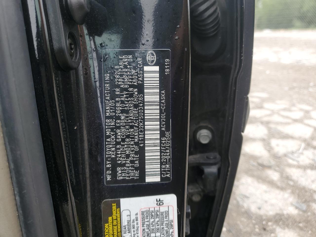 2005 TOYOTA CAMRY